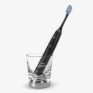 3D Philips Diamondclean Black Edition Electric Toothbrush with Glass Charger model