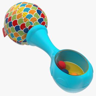 Fisher Price Blue Baby Rattle 3D model