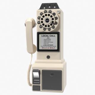 3D model Wild Wolf 1950 American Diner Phone