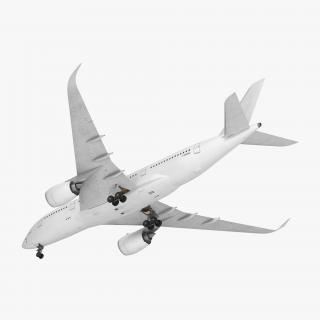 Airbus A350-800 Generic Rigged 3D Model 3D model