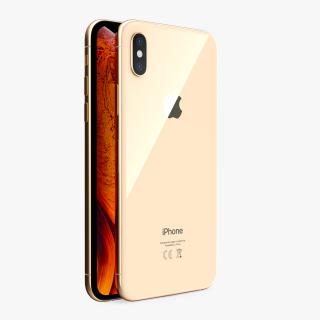 Apple iPhone XS Max Gold 3D model