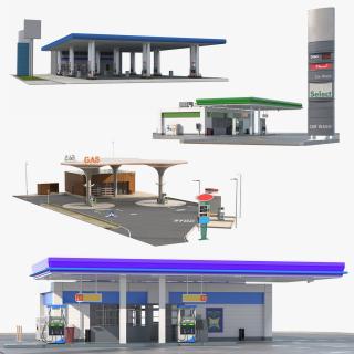 3D Petrol Stations Collection 2 model