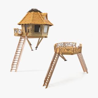 Wooden Playground Constructions Collection 3D