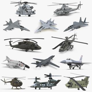 US Military Aircrafts Collection 3 3D model