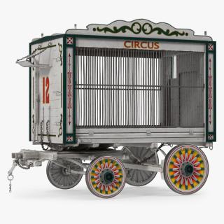 3D model Antique Circus Wagon