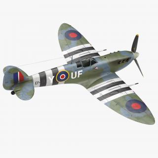 3D Royal Air Force Fighter Supermarine Spitfire LF Mk IX model