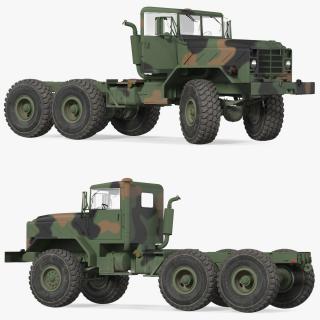 M939 Military Truck Green Rigged 3D