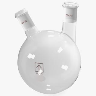 3D model Round Bottom 2-neck Flask