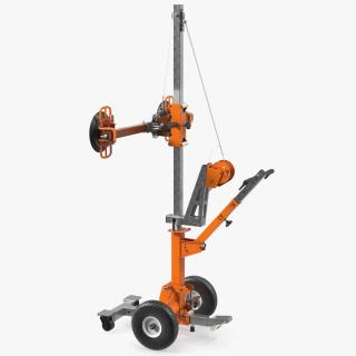 Portable Glass Vacuum Lifting Trolley 3D