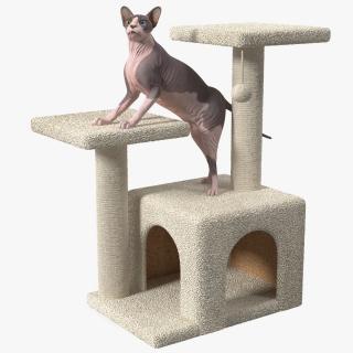 3D model Cat Tree 3-Level with Cat