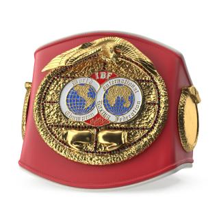 3D IBF Championship Belt Folded whith Fur model