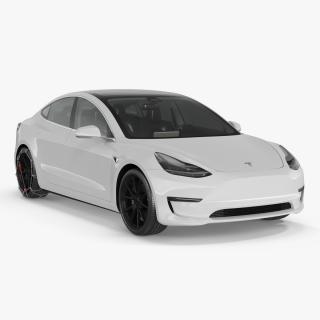 Snow Chains on Tesla Wheels 3D