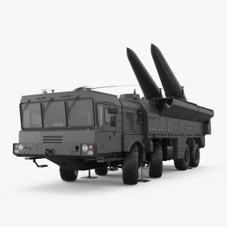 3D Military Missile Tactical Truck Rigged model