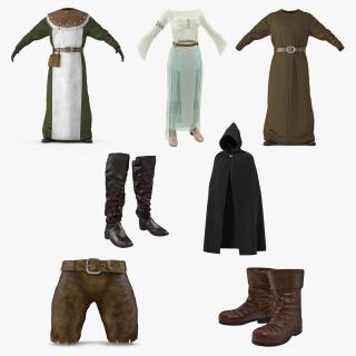 Medieval Clothes 3D Models Collection 3D