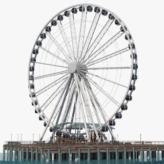 Seattle Great Ferris Wheel at Pier 3D model