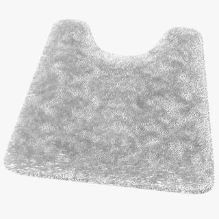 3D model White Bathroom Contour Rug Fur