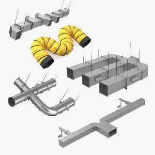 3D Air Conditioning Ductings Collection 3 model