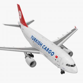 Airbus A310-300F Cargo Aircraft Turkish Cargo Rigged 3D