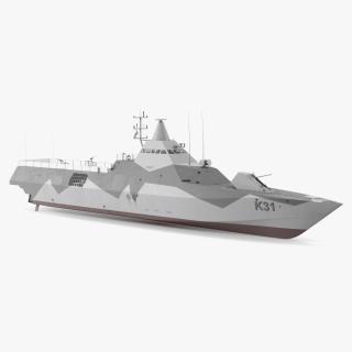 3D model Visby Class Corvette