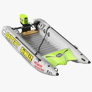 3D Racing Boat Gemini Zapcat F1 with Engine Grey(1) model