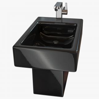 3D Black Modern Bidet model