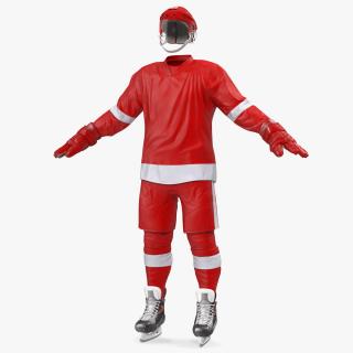 3D model Hockey Equipment Red