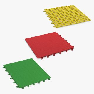 3D Connectable Floor Mats Collection model