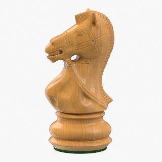 Wooden Chess Knight 3D model