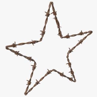 Star Shaped Barbed Wire Rusty 3D model