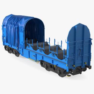 3D Tarpaulin Freight Wagon Opened Clear
