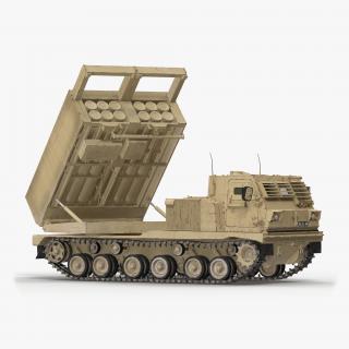 3D M270 MLRS Desert Rigged model