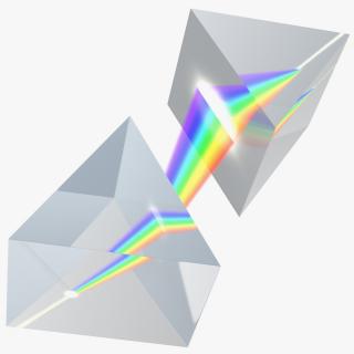 Inverted Prisms Light Spectrum Recombination 3D model