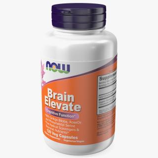 3D Brain Elevate 120 Vcaps Container model