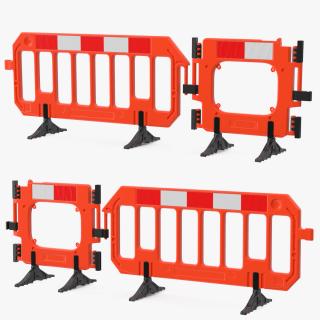 Traffic Management Road Safety Barrier Set 3D