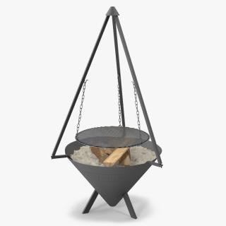 3D Cone Shaped Fire Pit with Grill