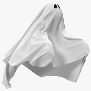 White Ghost Sheet Flying 3D model