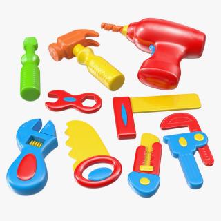 Plastic Toy Tools 3D