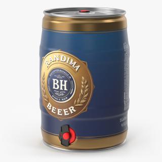 Metal Beer Keg with Logo 3D model