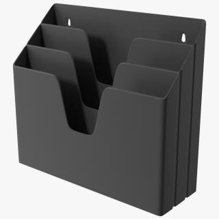 3D Horizontal Folder Organizer Black model