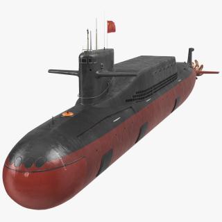 3D Jin Class Ballistic Missile Submarine Type 094