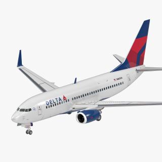 Boeing 737-700 with Interior Delta Air Lines 3D model