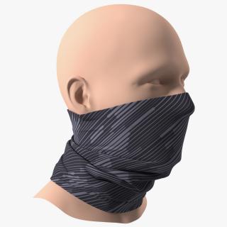 Elastic Half Face Neck Gaiter 3D model