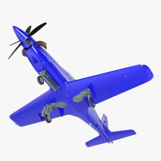 Training Aircraft Blue 2 3D model