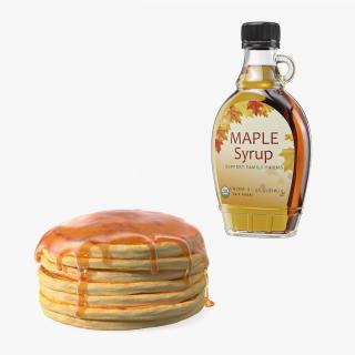 3D Pancakes with Maple Syrup Collection