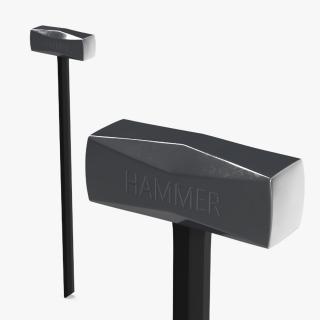 3D model Generic Metal Hammer