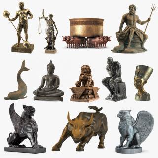 3D Bronze Sculptures Collection 10