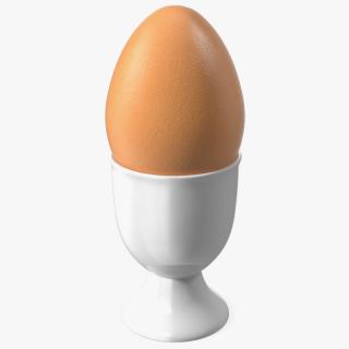 Egg Cup with Brown Egg 3D