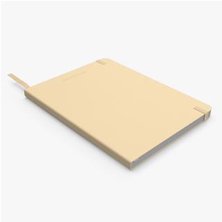 Classic Notebook with Bookmark Yellow 3D