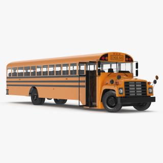 Old School Bus Rigged for Maya 2 3D