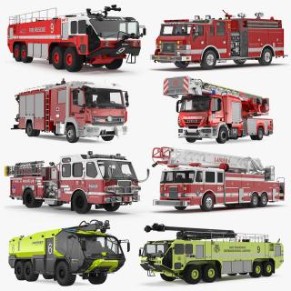 Fire Trucks Collection 7 3D model